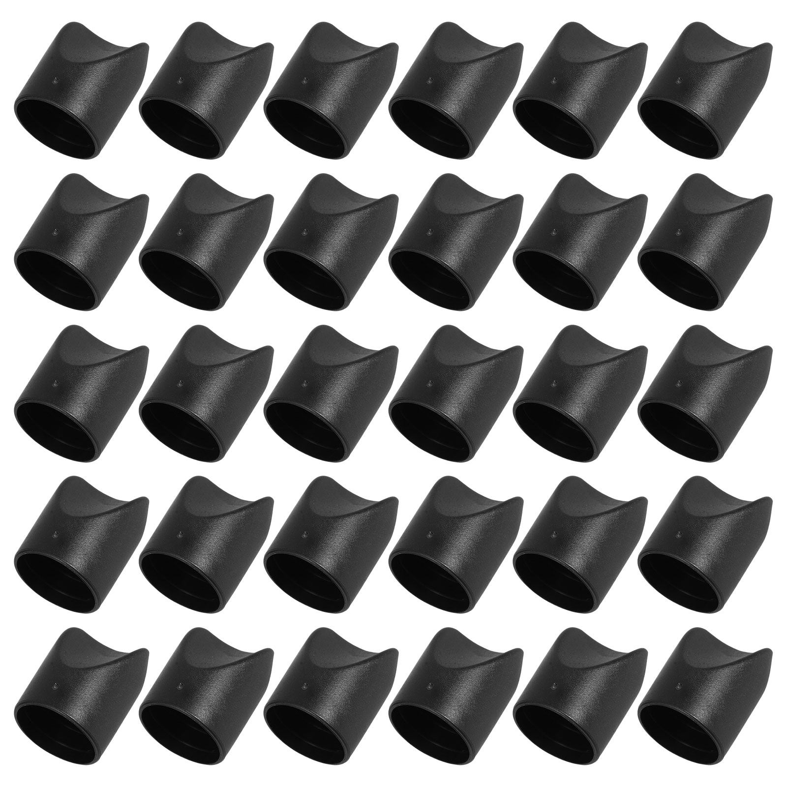 Outdoor Furniture Metal Chairs - 30Pcs Folding Chair Stability Caps Black