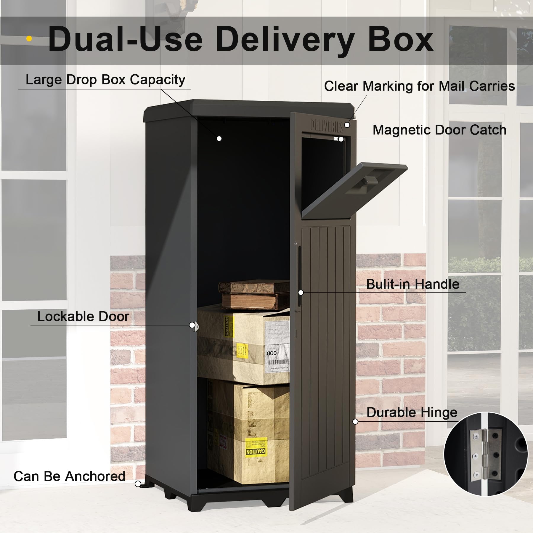Outdoor Furniture Metal - Outdoor Large Parcel Delivery Box With