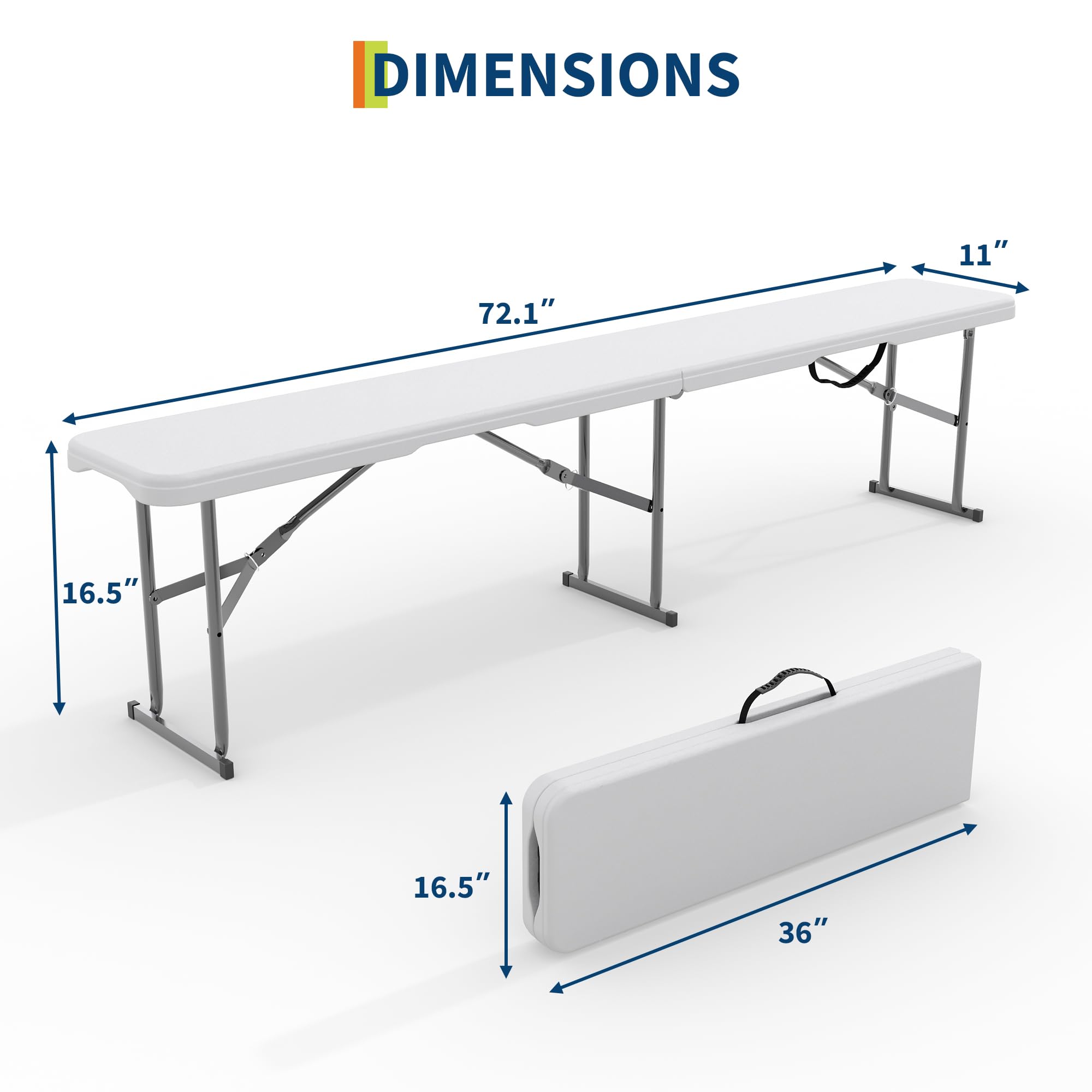 2-Pack 6ft Folding Outdoor Ben - Outdoor Furniture Diy recension och pris