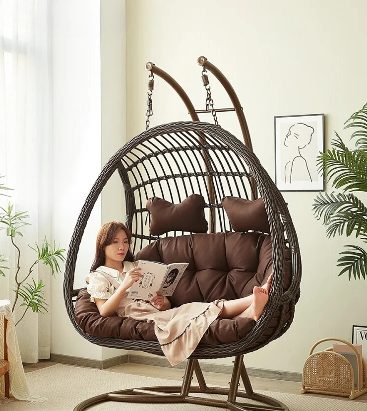 Hanging Basket Rattan Chair Sw - Outdoor Furniture Metal Chairs recension och pris