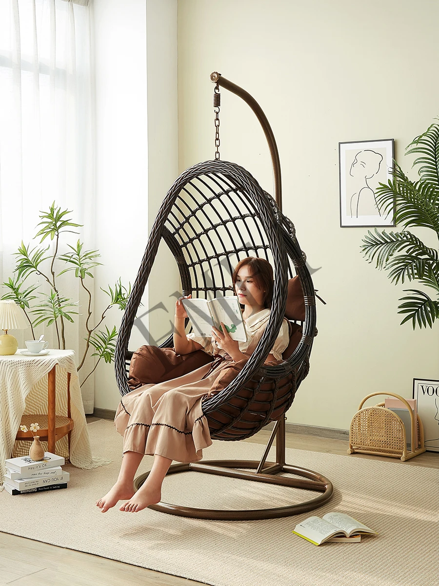 Hanging Basket Rattan Chair Sw - Outdoor Furniture Metal Chairs recension och pris