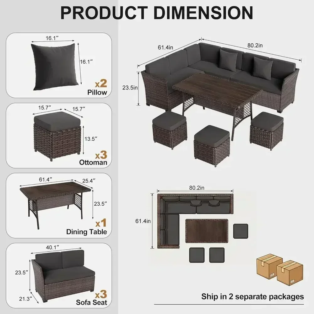 7-Piece Outdoor Wicker Patio F - Outdoor Furniture Metal Chairs recension och pris