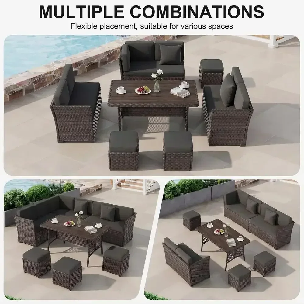 7-Piece Outdoor Wicker Patio F - Outdoor Furniture Metal Chairs recension och pris