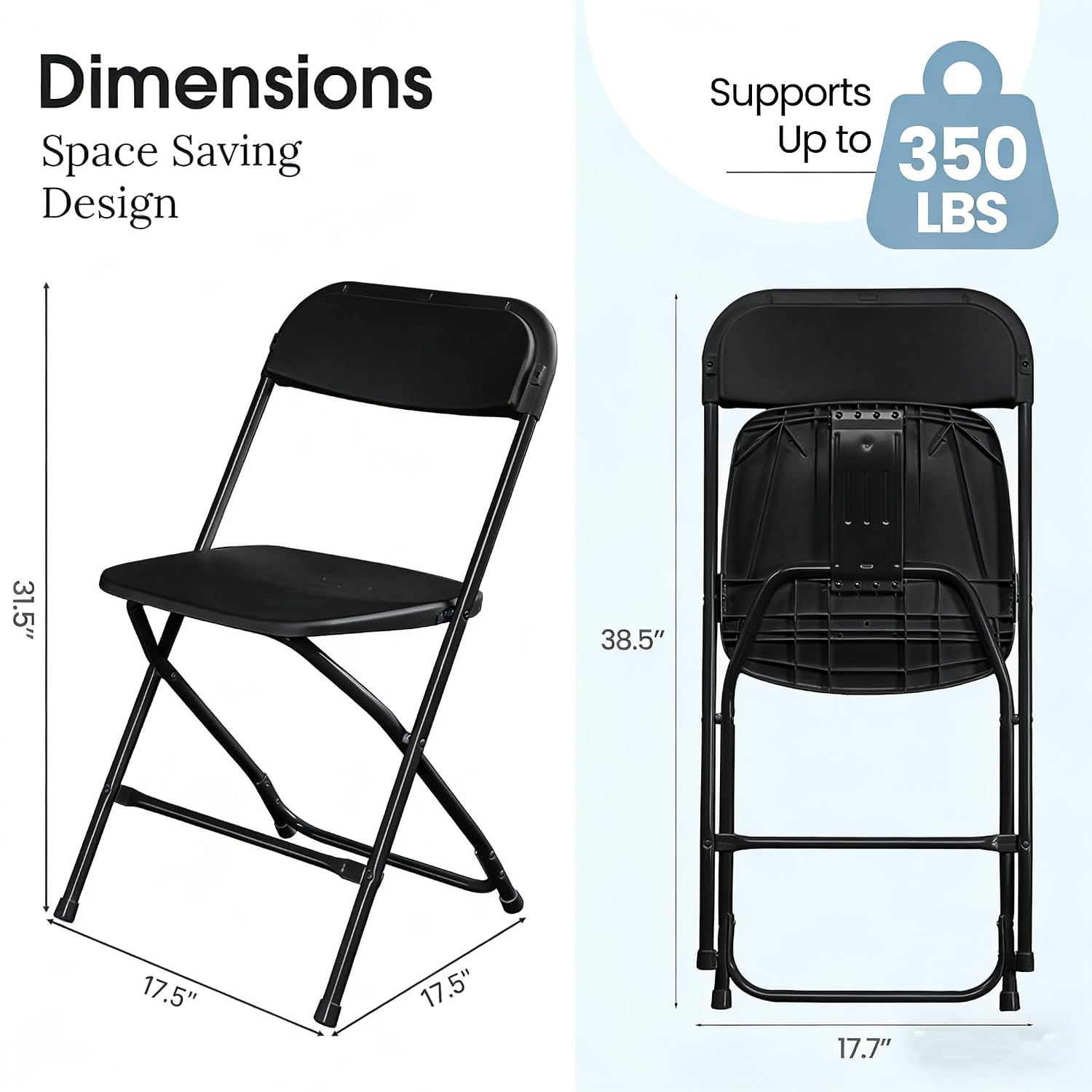 Black Folding Chair Metal Fram - Outdoor Furniture Metal Chairs recension och pris