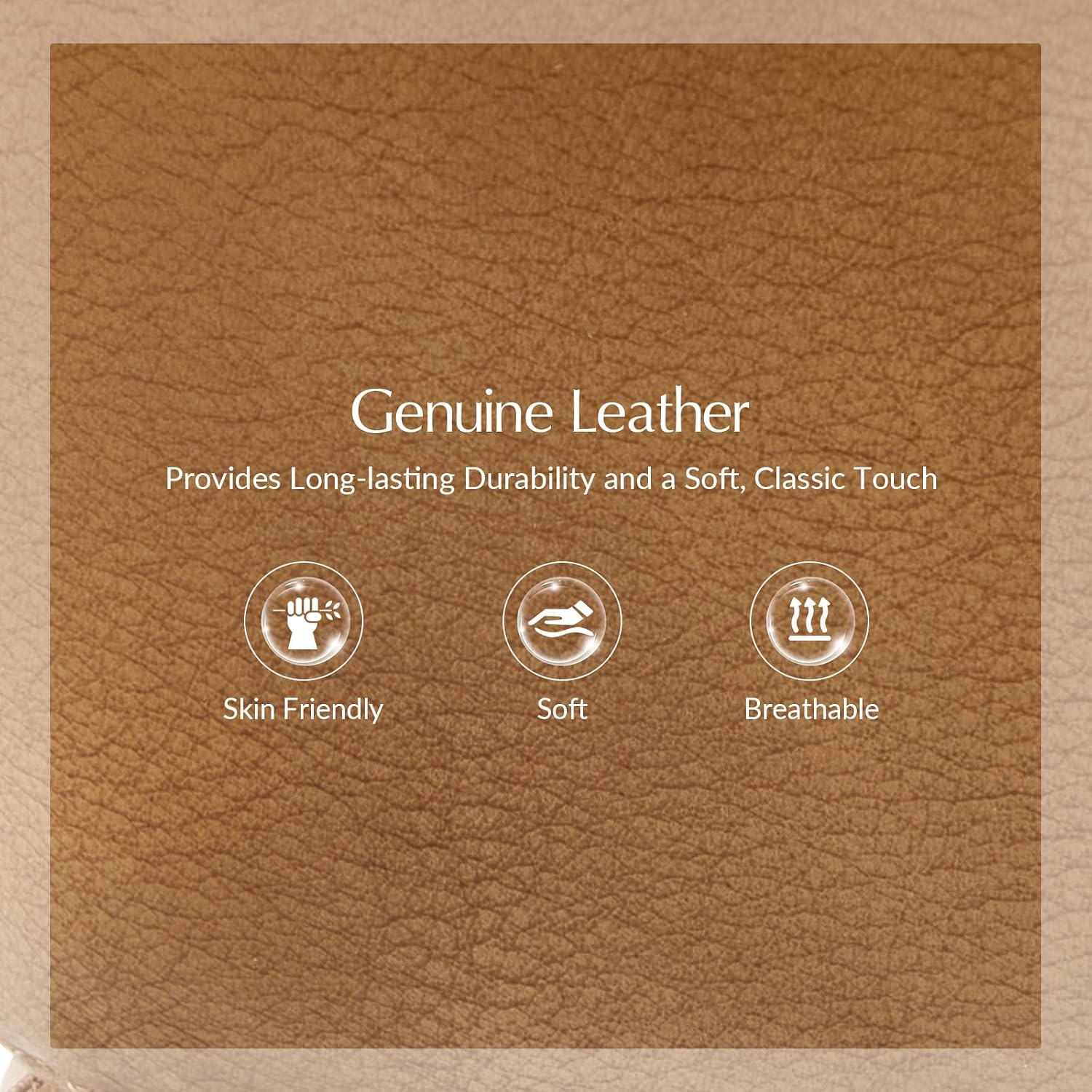 Genuine Leather Ottoman Coffee - Outdoor Furniture Wood recension och pris