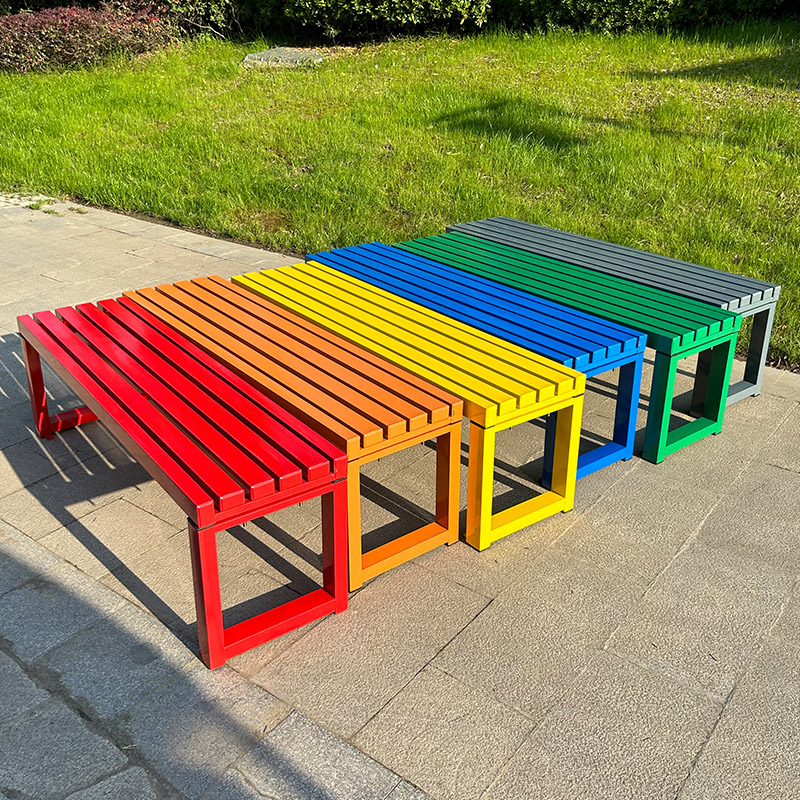Internet celebrity White bench - Outdoor Furniture Metal Chairs recension och pris